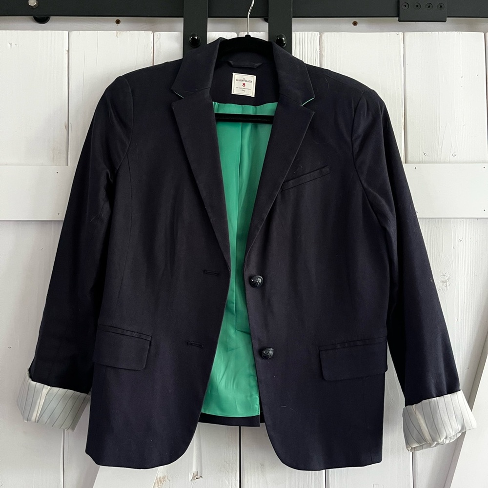 GAP Navy Blazer with Green Accent